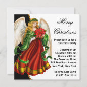 Invitation Fête de Noël Ange de Noël (Devant)