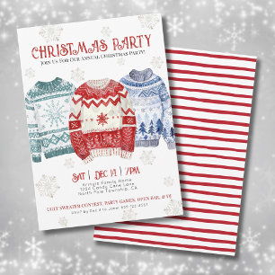 Invitation Fête de Noël Annuelle Colorée et Festive