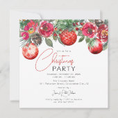 Invitation Fête de Noël annuelle de la Flore rouge (Devant)