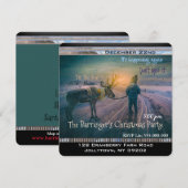 Invitation Fête de Noël annuelle de Marcher mon renne (Devant / Derrière)