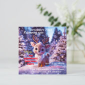Invitation Fête de Noël annuelle des plus petits rennes (Debout devant)