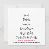 Invitation Fête de Noël annuelle des plus petits rennes (Dos)