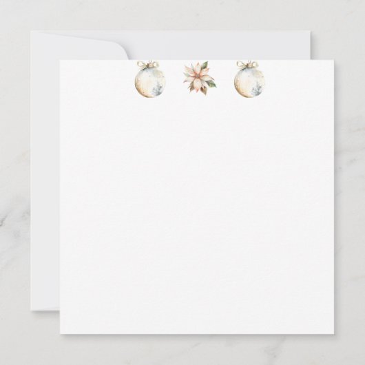 Invitation Fête de Noël aquarelle (Dos)