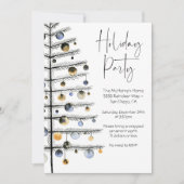 Invitation Fête de Noël Arbre (Devant)