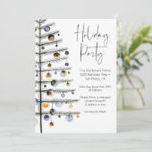 Invitation Fête de Noël Arbre (Debout devant)