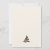 Invitation Fête de Noël arbre à l'aquarelle (Dos)