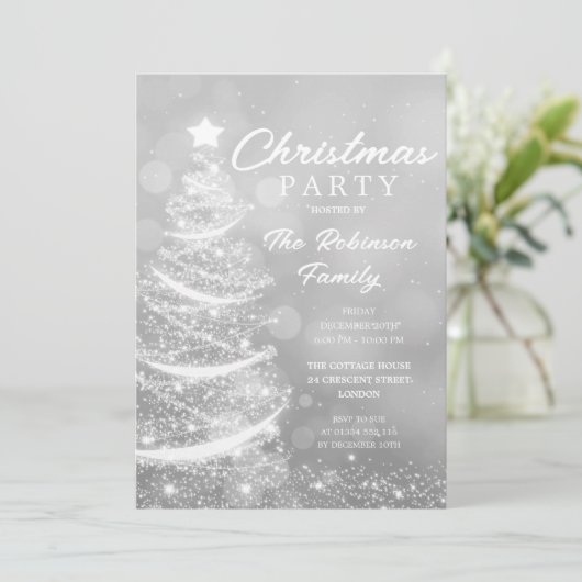 Invitation Fête de Noël Arbre de Noël (Debout devant)