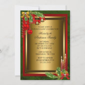 Invitation Fête de Noël Arbre de Noël (Dos)