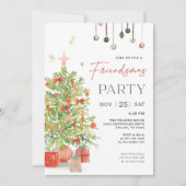 Invitation Fête de Noël Arbre de Noël Fête des amis (Devant)