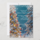 Invitation Fête de Noël Arbre d'hiver Wonderland (Dos)