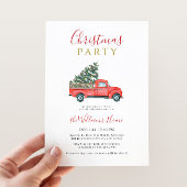 Invitation Fête de Noël Arbre et Camion de ferme