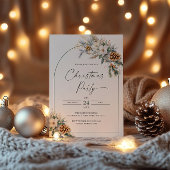Invitation Fête de Noël Arche d'hiver Pine Arche florale blan