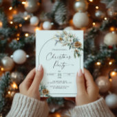 Invitation Fête de Noël Arche d'hiver Pine Arche florale blan