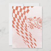 Invitation Fête de Noël Arche moderne en rose et rouge (Dos)