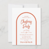 Invitation Fête de Noël Arche moderne Rouge brillant (Devant)