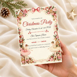 Invitation Fête de Noël au ballet Casse-Noisette et pain d'ép