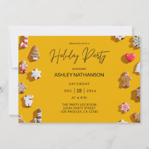 Invitation Fête de Noël au Biscuit au Gingembre