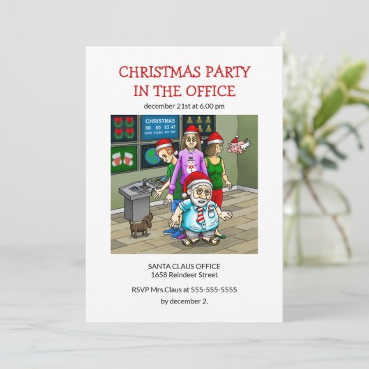 Invitation Fête de Noël au bureau (Debout devant)