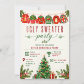Invitation Fête de Noël au bureau avec un pull moche (Devant)