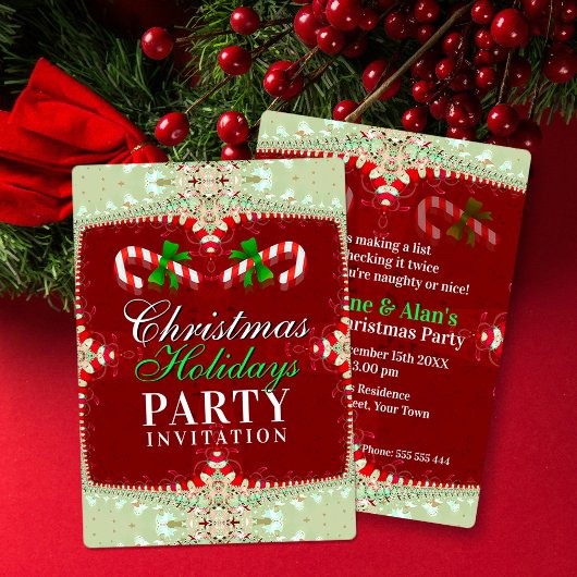 Invitation Fête de Noël au Candy Cane