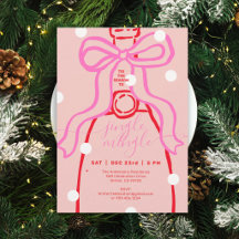Fête de Noël au Champagne avec un Nœud Rose Jingle