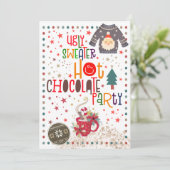 Invitation Fête de Noël au chocolat chaud (Debout devant)