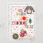 Invitation Fête de Noël au chocolat chaud (Devant / Derrière)