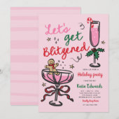 Invitation Fête de Noël au cocktail Blitzened (Devant / Derrière)