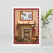 Invitation Fête de Noël au foyer élégant / Réunion familiale (Debout devant)