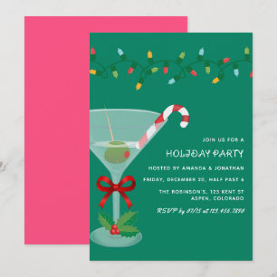 Invitation Fête de Noël au Gui Pop Cocktail