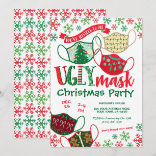 Invitation Fête de Noël au Masque moche