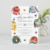 Invitation Fête de Noël au pull moche (Debout devant)