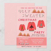 Invitation Fête de Noël au pull moche (Devant / Derrière)