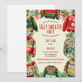 Invitation Fête de Noël au pull moche (Devant / Derrière)