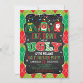 Invitation Fête de Noël au pull moche (Devant)