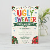 Invitation Fête de Noël au pull moche (Debout devant)