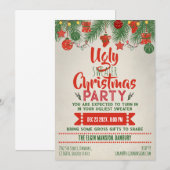 Invitation Fête de Noël au pull moche (Devant / Derrière)