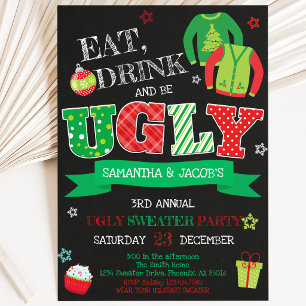 Invitation Fête de Noël au pull moche