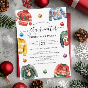 Invitation Fête de Noël au pull moche