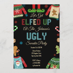 Invitation Fête de Noël au pull moche