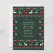 Invitation Fête de Noël au pull moche de gui de minuit (Devant)