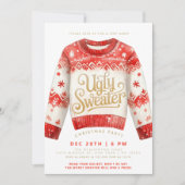 Invitation Fête de Noël au pull moche de Noël (Devant)
