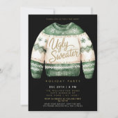 Invitation Fête de Noël au pull moche de Noël (Devant)