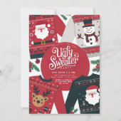 Invitation Fête de Noël au pull moche de Noël (Devant)