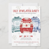 Invitation Fête de Noël au pull-over moche (Devant)
