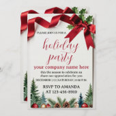 Invitation Fête de Noël au Travail (Devant / Derrière)