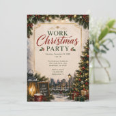 Invitation Fête de Noël au travail (Debout devant)