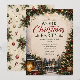 Invitation Fête de Noël au travail