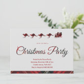 Invitation Fête de Noël australienne flanelle d'invitation (Debout devant)