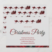 Invitation Fête de Noël australienne flanelle d'invitation (Devant / Derrière)